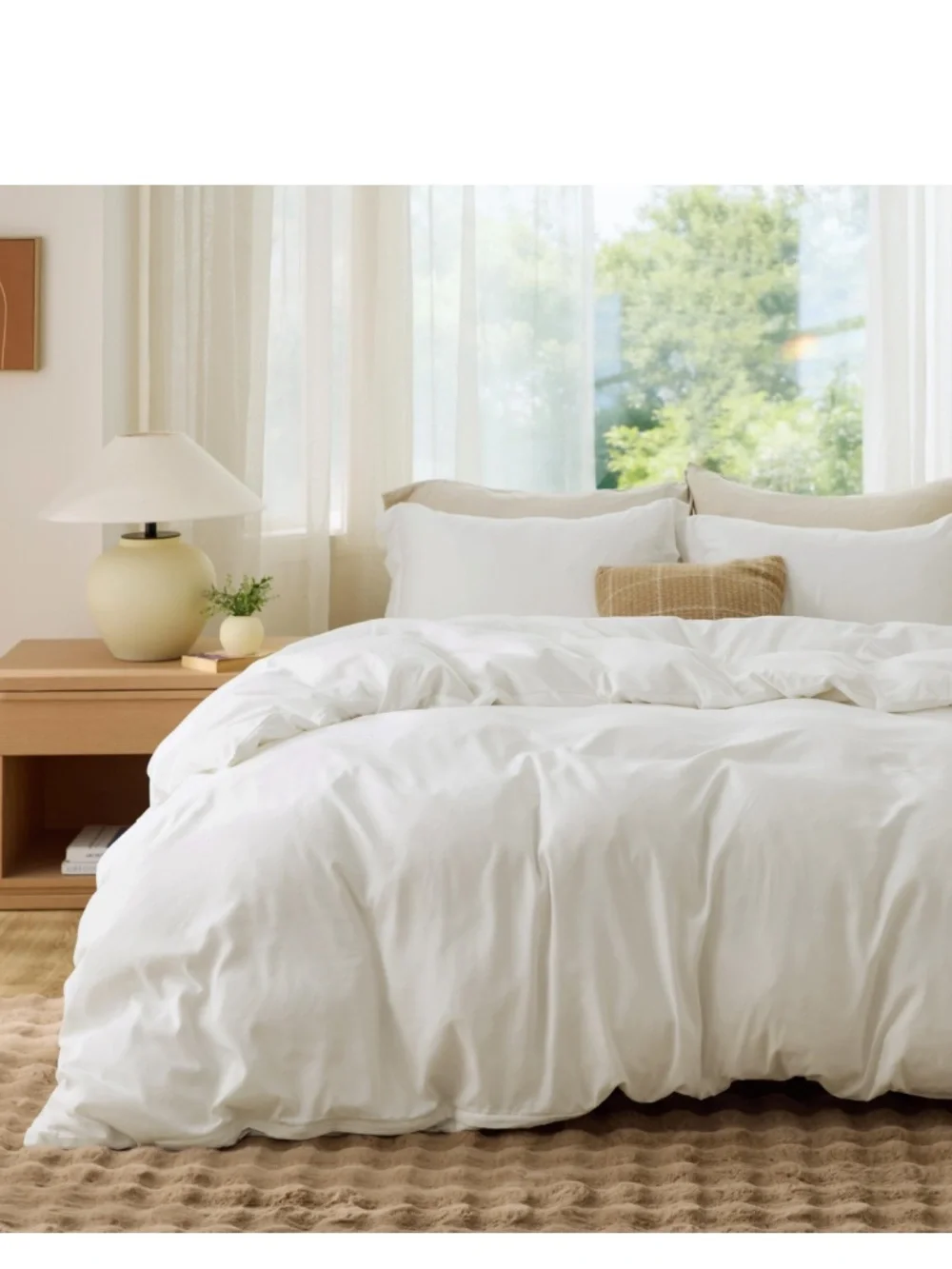FULL Duvet 3Pc. Set -  Cream White